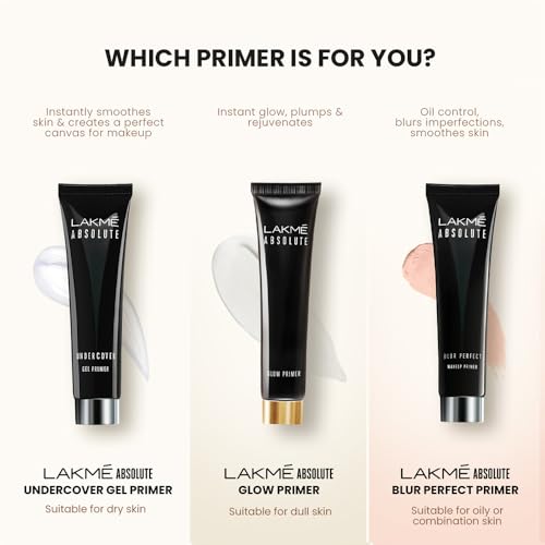 Image of Lakme Unreal Glow Primer, infused with luminescent pearls, lightweight sheer texture, long-lasting makeup (30ml) (Pack of 3)