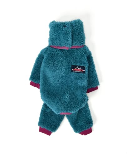 もこもこボアロンパース S/M/L/XL/XXL/DXS/DS/DM/4L/5L/6L/OS/OM/OL BROWNIE'S-ブラウニーズ- 犬服 ドッグウェア 小型犬 ダックス 中大型犬 BR24AW 4L Blue