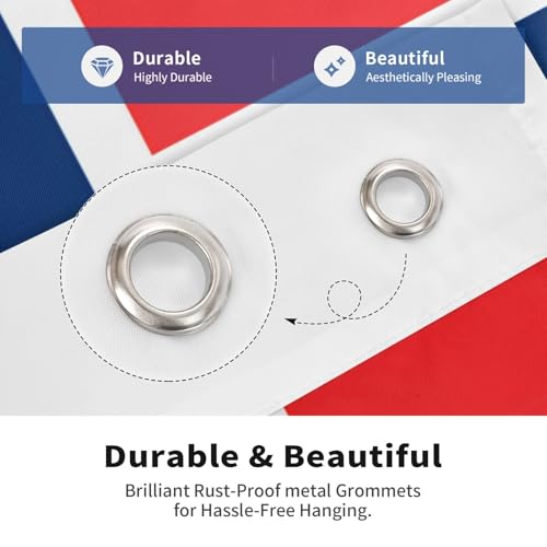 Drapeau norvégien double face en polyester de haute qualité résistant pour mât extérieur