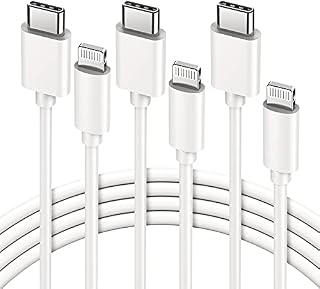 GlobaLink USB C to Lightning Cable, 3Pack 123m [MFi Certified] iPhone USB C Cable, iPhone 12 Fast Charger Cable Long Type C to iPhone Charging Cable for iPhone 12 Mini 12 Pro Max 11 Pro XR, iPad Pro
