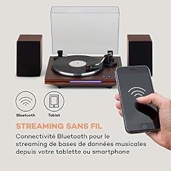 Auna Platine Vinyle Bluetooth, Tourne Disque Vinyle USB avec Haut parleur, Tourne-disques Audio Vinyle 33 tours, Chaine… - Les Beatles, Paul McCartney, John Lennon, RIngo Starr, George Harrison Auna Platine Vinyle Bluetooth, Tourne Disque Vinyle USB avec Haut parleur, Tourne-disques Audio Vinyle 33 tours, Chaine… – Image 4