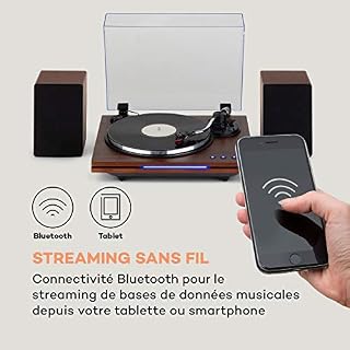 Auna Platine Vinyle Bluetooth, Tourne Disque Vinyle USB avec Haut parleur, Tourne-disques Audio Vinyle 33 tours, Chaine… - Les Beatles, Paul McCartney, John Lennon, RIngo Starr, George Harrison Auna Platine Vinyle Bluetooth, Tourne Disque Vinyle USB avec Haut parleur, Tourne-disques Audio Vinyle 33 tours, Chaine… – Image 4