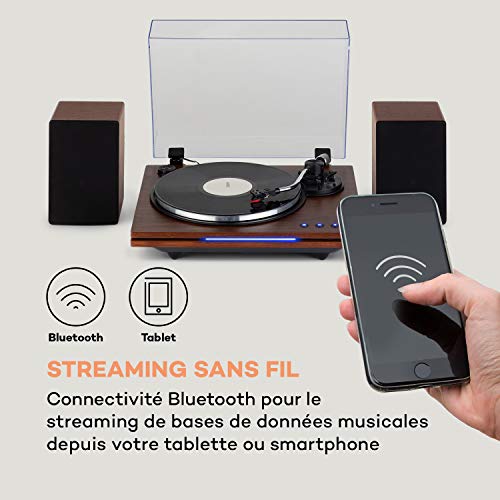 Auna Platine Vinyle Bluetooth, Tourne Disque Vinyle USB avec Haut parleur, Tourne-disques Audio Vinyle 33 tours, Chaine… - Les Beatles, Paul McCartney, John Lennon, RIngo Starr, George Harrison Auna Platine Vinyle Bluetooth, Tourne Disque Vinyle USB avec Haut parleur, Tourne-disques Audio Vinyle 33 tours, Chaine… – Image 5