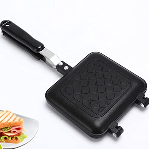 SHERCHPRY Sanduicheira De Pão Café Da Manhã Assadeira Flip Grill Frigideira Para Lanche Panela De Om