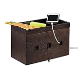 Compacto: la caja organizadora cables mide unos 16, 5 x 25, 5 x 14 cm (alto x ancho x fondo); tapa extraíble