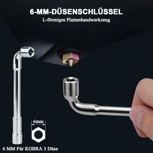 2 Stück Anycubic Kobra 3 Hotend-Kit, Heißend-Set für 3D-Drucker mit 8 x 0,4mm Messingdüsen, 1 Düsen-Schlüssel, 4 Silikon-Schutzhüllen & 20 Reinigungsnadeln, Kompatibel mit Kobra 3/Kobra 3 Combo