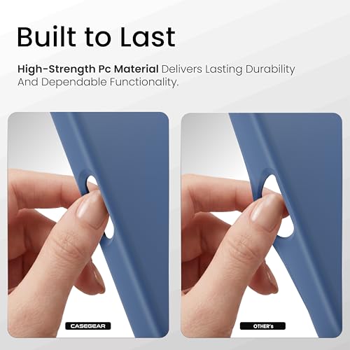 Image of CASEGEAR Silicone Snap Fit Back Cover Case Compatible with iPhone 17 | 8 Feet Drop Protection | Compatible with MagSafe | 360 Protection | Shockproof & Scratch Resistant | Space Blue