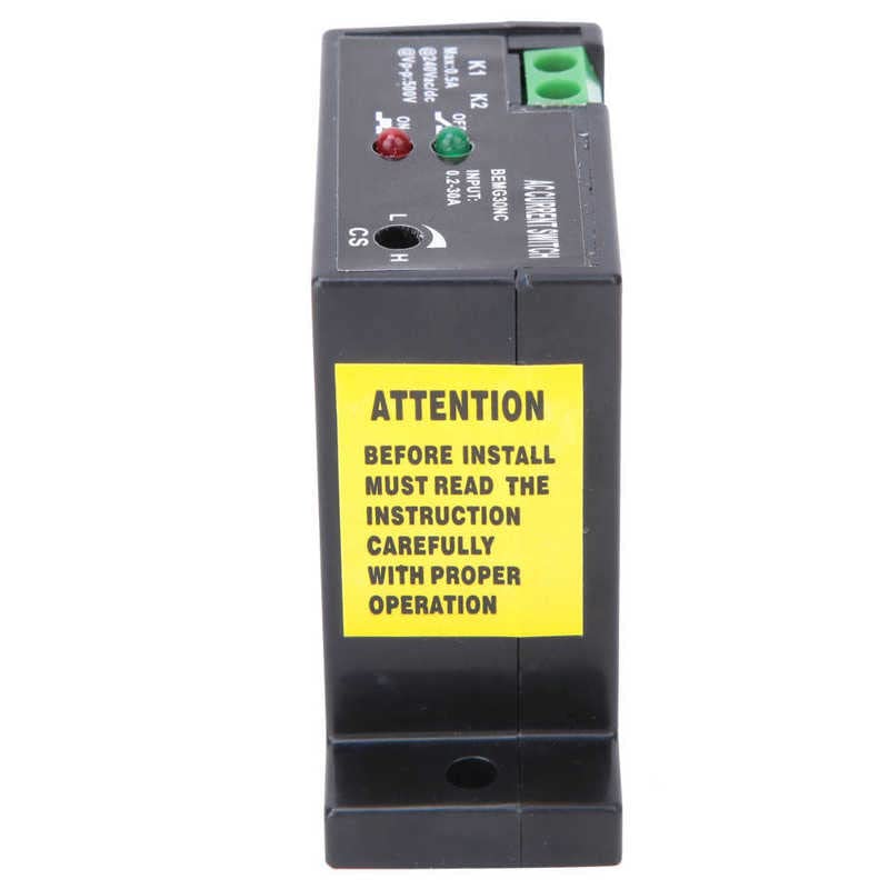 Commutateur de détection de courant AC réglable 0,2-30A normalement fermé auto-alimenté - 3