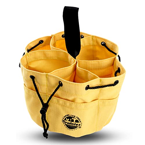 Graintex Gb2891 Grab Bag Yellow Color Rip-Stop Canvas 18 Pockets Drawstring Closure #TOP15
