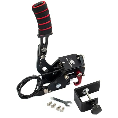 Freno de Mano hidráulico para Juegos de Carreras, Sistema de Freno de Mano con simulación USB para PC Compatible con G25, G27, G29, T500 y T300 (Solo Soporte)