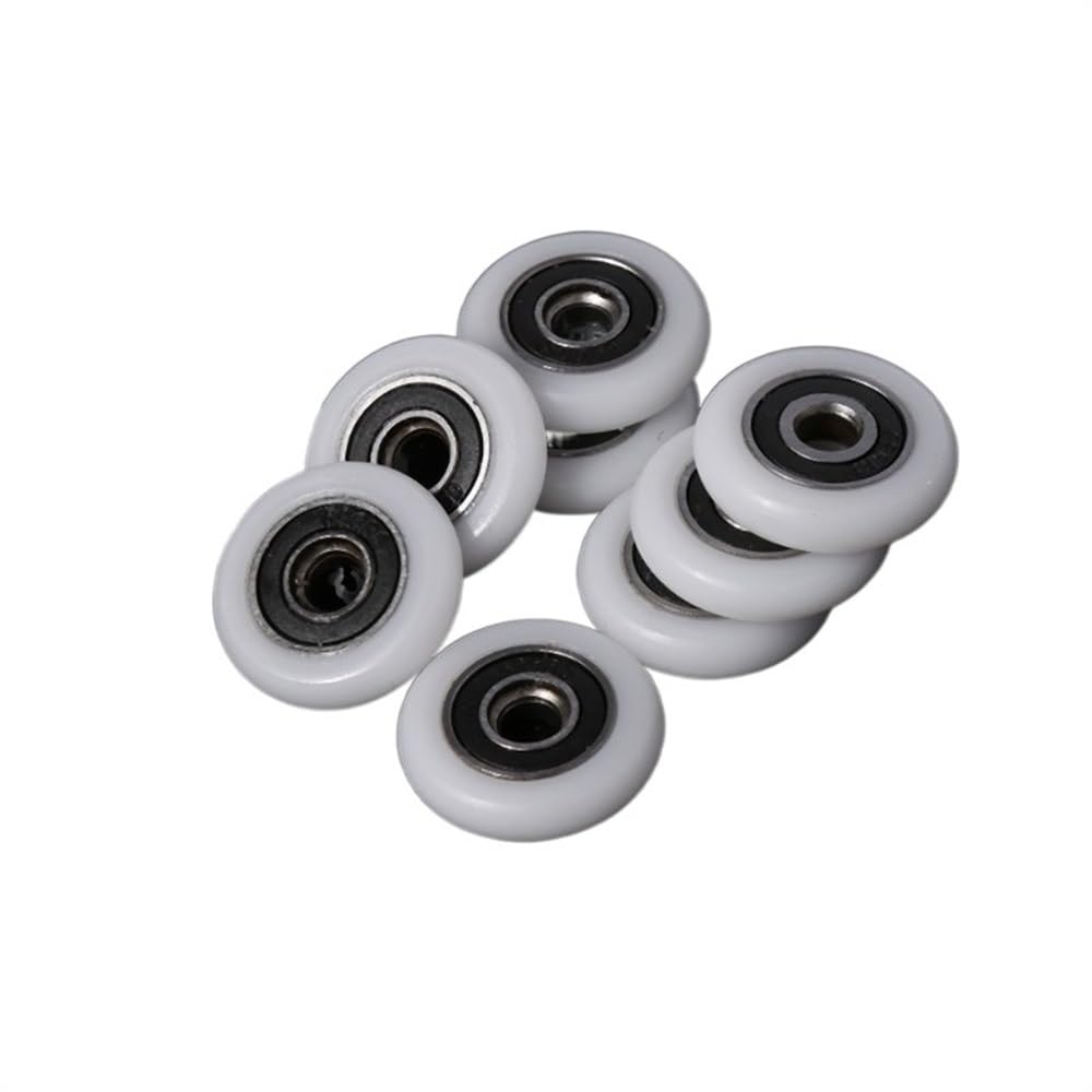 Lkfjnhepf 22Mm Shower Door Rollers 8Pcs Bath Cabinet Roller Wheel Shower Room Accessories Bearing 23/25/27Mm(22Mm)