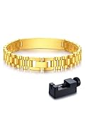 Bandmax Mens Chunky Gold Plated Chain Bracelet...