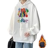 [Anzn] パーカー メンズ 落書き トレーナー メンズ おしゃれ パーカー フード付き 人気 無地 長袖 プルオーバー トップス シンプル 裏起毛 カジュアル おしゃれ 春秋冬服-bai-L