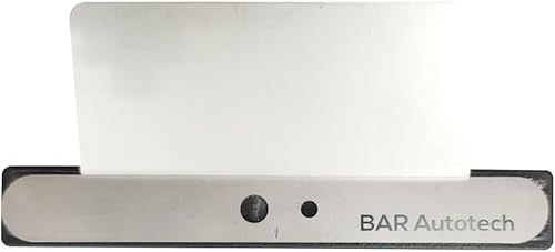 Miniatura 7 de BAR AUTOTECH Placa universal de seguridad para motocicleta con soporte reflector adhesivo de acero inoxidable (03_C-4.92 × 0.71 pulgadas-20)