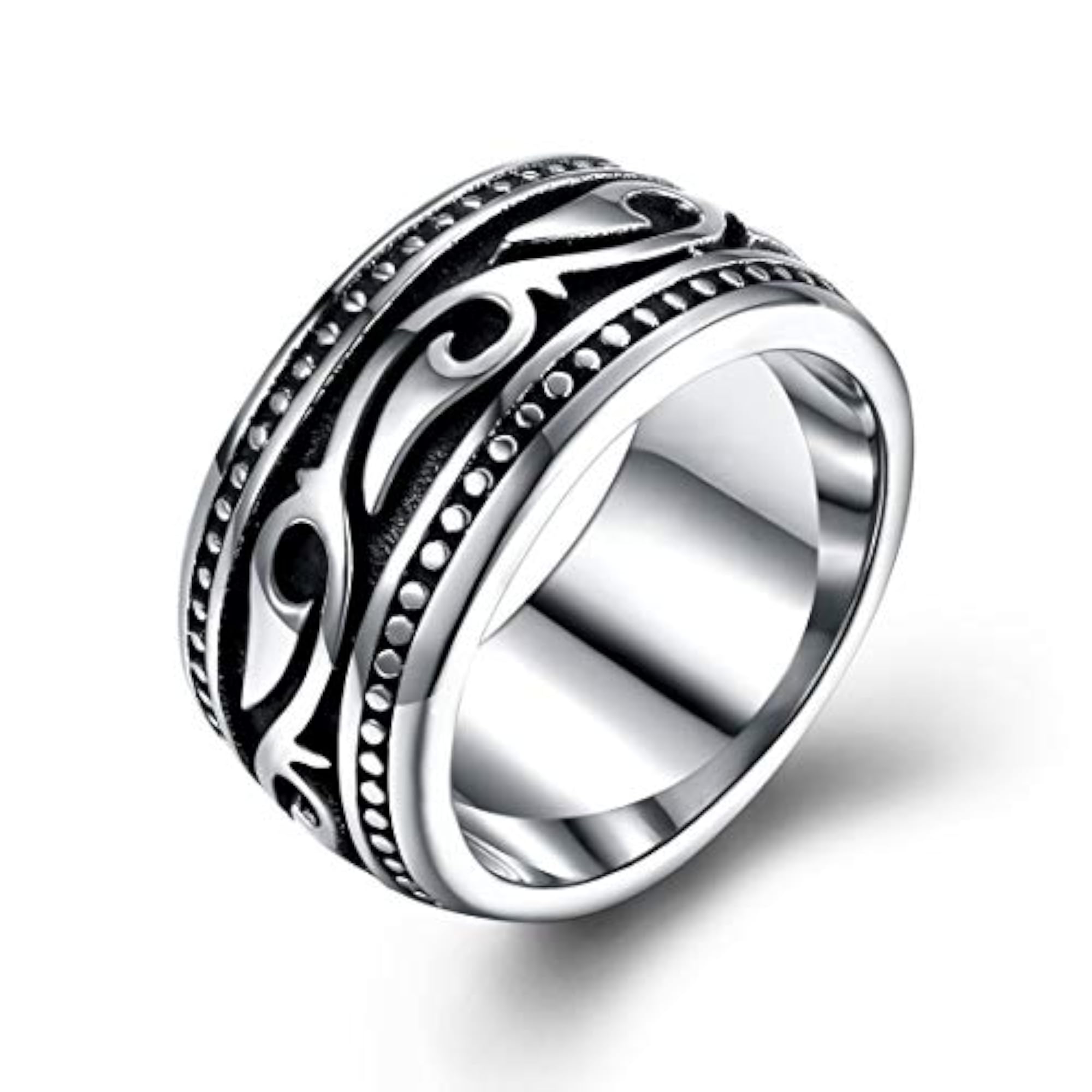 Men's Heavy Band Silver Oxidized Finger Ring