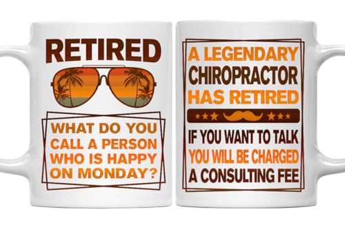 MONIZILUCKY Retired Chiropractor Coffee Mug, Legendary Chiropractor Gift