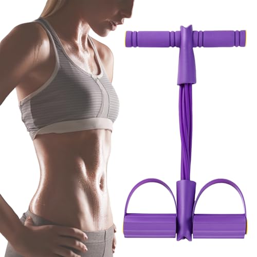 21 Fitness Resistance Bands-4 Tube Pedal Ankle Puller, Sit up