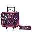 Produktbild Bagtrotter LILNI98PURE Lililou Schultrolley mit Federmäppchen, Größe 38 x 14 x 33 cm, Violett