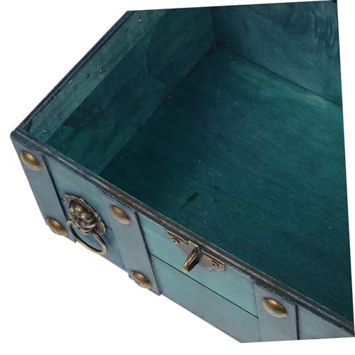 Boîte en bois vert FRCOLOR pour bijoux et pièces rétro - 4