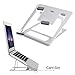 Folding Aluminum MacBook Stand HONGUO Universal 6 Angles Adjustable Desktop Ventilated Laptop Stand for 7-15