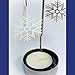 BANBERRY DESIGNS Spinning Snowflake Candle Holder - Silver Laser Cut Snowflake Charms Revolve When The Candle is lit - Scandinavian Design Candle Holder