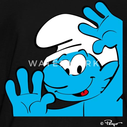 Spreadshirt Cheerful Jokey Smurf - Happy Wave Design Kid's T-Shirt2