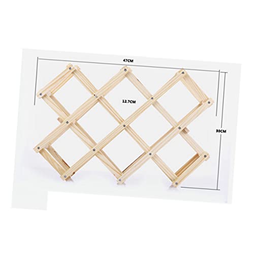 Soporte para botellas de vino de madera beige miniatura 6