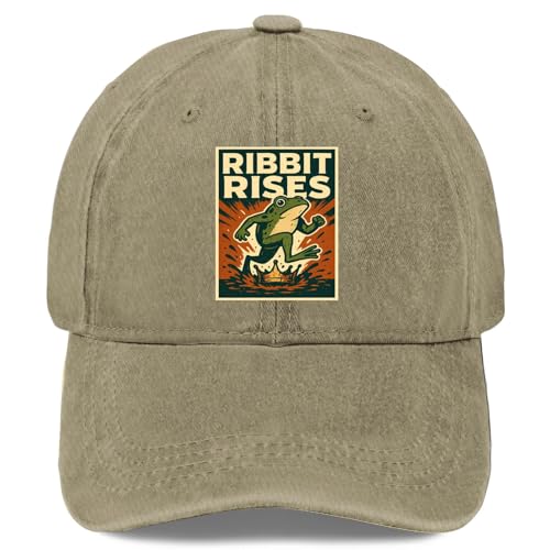 No King Portland Frog Resist Ribbit Rises Hat for Men Fashion Washed Distressed
