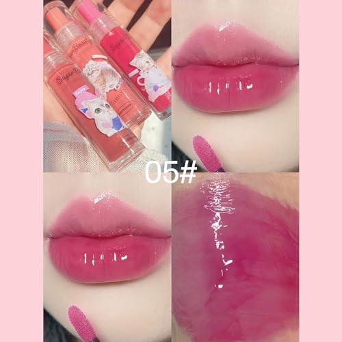 Domality 3 Colors Hydrating Lip Gloss Set with Kitty Package, 3Pcs Glossy Shine Finish Liquid Lipstick, Moisturizing Long Wearing Waterproof Not Fade Lip Tint Stain, Mirror Finish Lip Makeup Kit - Image 4
