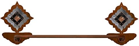 BLACK FOREST DECOR Diamond Copper Berry Hand Towel Bar, Bathroom Hardware, 24" W x 4" D x 8" H