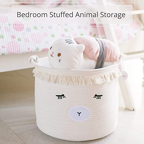 Woven Baby Basket For Nursery - Cute Lamb Baby Laundry Basket For Blankets, Stuffed Animal Toy Basket Storage With Handles, Large Decorative Baby Hamper Basket For Organizing Baby Shower #TOP3