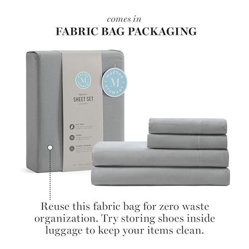 MARTHA STEWART Ultra Soft Brushed and Washed Microfiber 4 Piece Sheet Set, Easy Care - Image 3