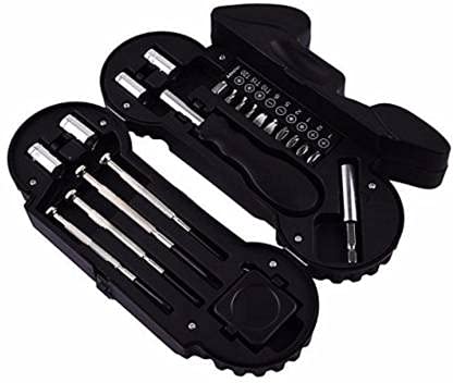 FRNDZMART 22 in 1, Home Tool Kit | Socket, Screwdriver, Bits and Other Hand Tools Set in Bike Shape Case (Black)