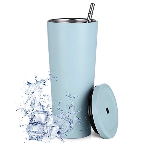 Aiboria 750ml / 25oz Vaso de Viaje de Taza de café con Aislamiento al vacío de Doble Pared Taza de café de Acero…