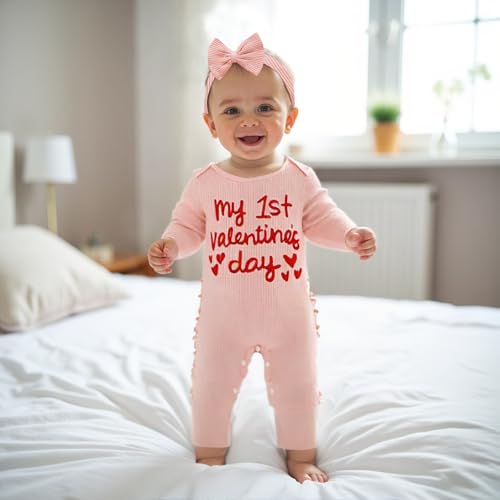 My First Valentines Baby Girl Outfit Long Sleeve Romper Jumpsuit Winter Spring Newborn Girl Outfits Clothes2