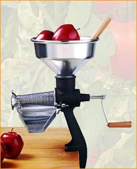 The Original All-metal Squeezo Manual Tomato Strainer - Red (Black)
