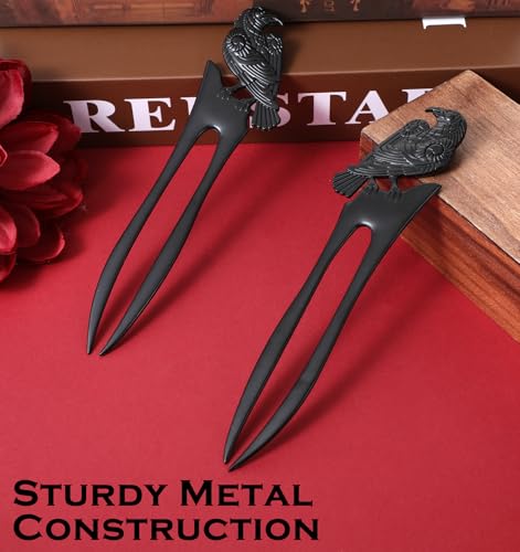 Broche de cabelo francês de metal, 2 peças de acessórios de cabelo bruxo de 16,3 cm, alfinete de cab