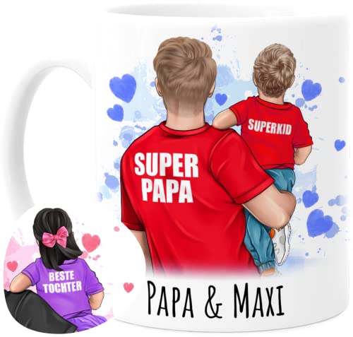 Tassenliebling® Papa Tasse Personalisiert mit Spruch und Name -...