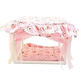Gerbil House – Soft Cozy Hedgehog Bed Cave, Rabit Hide Out Shelter | Weiche Quastentür für Mäuse, Spielzimmer, Bunny Chinchilla Gerbil Schlafzimmer, Zugang zum einladenden Wohnraum, Zeltnest