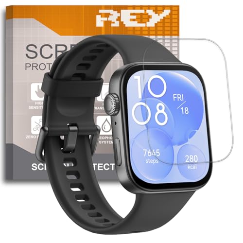 REY 6X Protector de Pantalla para Huawei Watch FIT 3, (Pack 6)