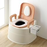 Toilettes percées sécurisées et améliorées pour personnes âgées et handicapées. Pot pour adultes avec accoudoir amovible, anti-odeurs, toilettes de chevet, installation facile.