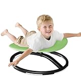Pterying 21' L × 19' W Large Size Spinning Chair for Autistic Kids, Autism Sensory Chair, Sensory Toys for Kids with Autism & ADHD, Sit and Spin Training Body Coordination, Light Green Rounded Shape