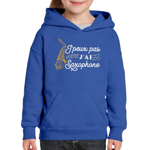 Saxophone sweat à capuche enfant idéal pour l'école de musique et l'orchestre de jazz
