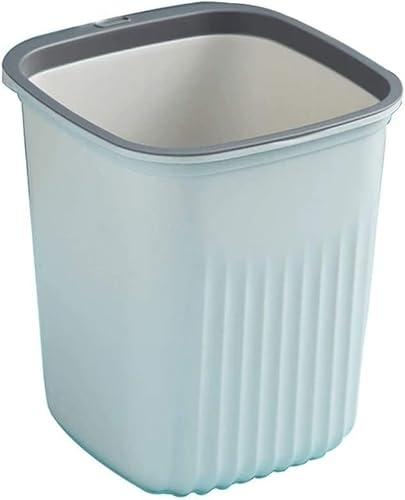 NTIYOU Botes de basura sin cubierta Cubo de basura cuadrado, para baño, cocina, oficina-Dos especificaciones cestas de basura (Talla S beige) Cesta