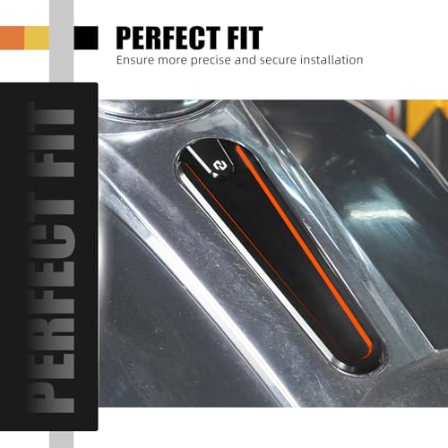 Image of NICECNC Orange Fuel Tank Decorative Plate CNC Laser Cutting Dash Insert Panel Compatible with Harley Street Glide FLHX 2017-2023, Street Glide Special FLHXS 2017-2020, Replacement for 14100855