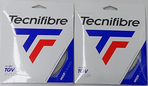 Tecnifibre(テクニファイバー) 【国内正規品】硬式テニス ガット TGV 17/1.25 ナチュラル×2張セット