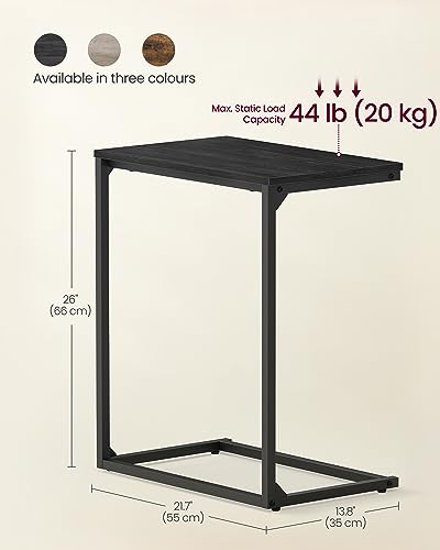 Vasagle ULNT052B56 C Shape End Table, Small Coffee Table For Couch Or Sofa, Industrial Side Table In Living Room thumb #2