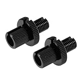 A ABSOPRO Motorcycle Brake Lever Barrel Adjusters Screws M10 Motorcycle Brake Adjusting Screws Black 2 Pcs