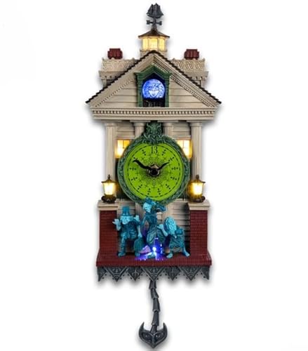 The Bradford Exchange Disney Haunted Mansion Illuminated Wall Clock, Sculpted