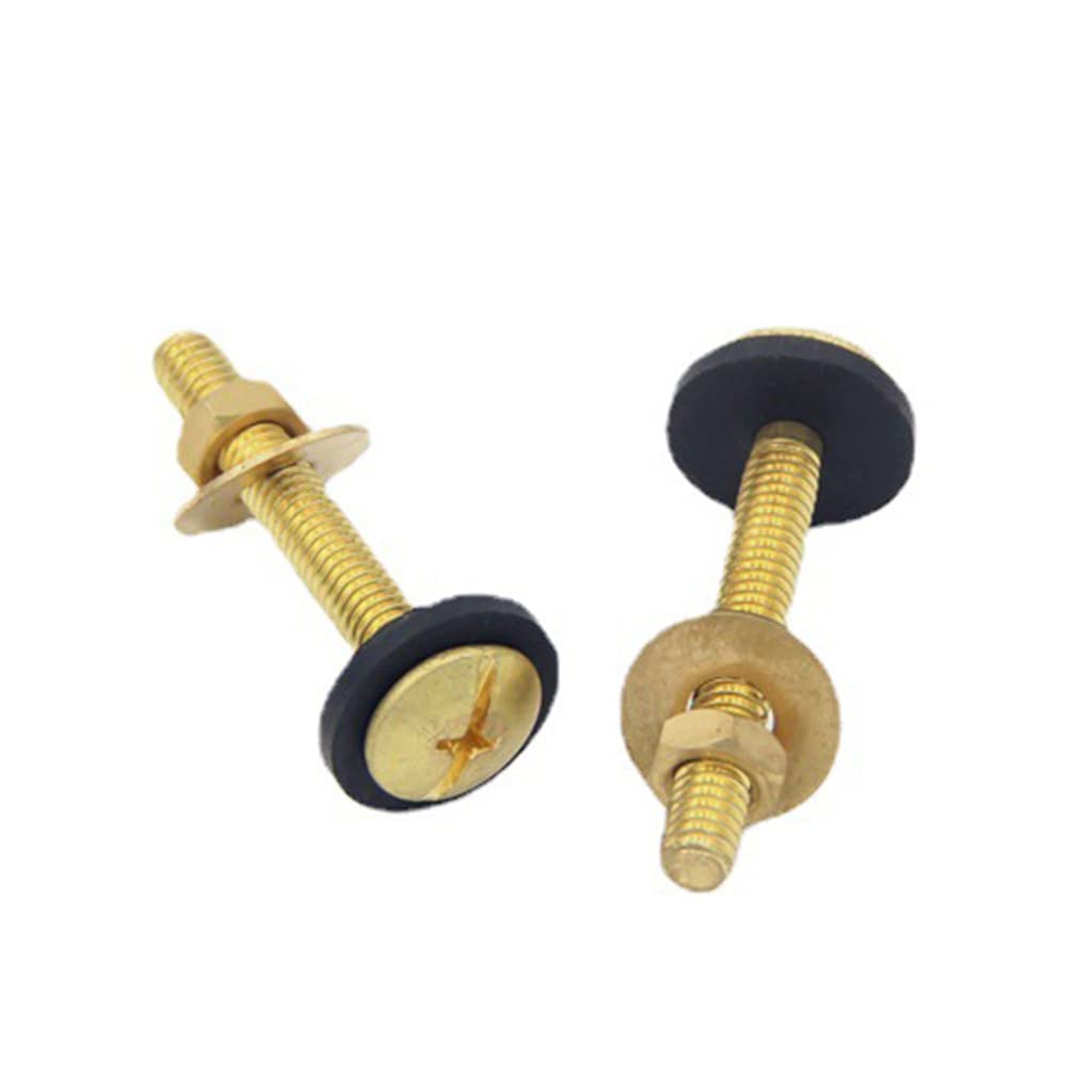 1 Set Toilet For To Bowl Repair Sealing Gasket With 2pcs Brass Bolts Hardware For Flush